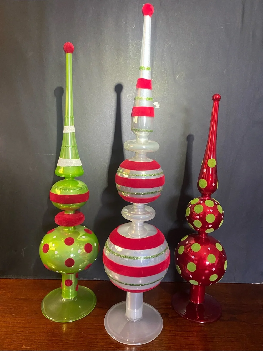 Vintage Sam's Club Glass Table Pieces Seasonal Decor Set of 3 WBox